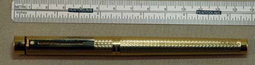 SHEAFFER NOS GOLD PLATED TARGA FOUNTAIN PEN AND ROLLING BALL
